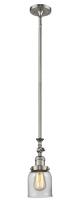 Innovations Lighting 206-SN-G52 - Bell - 1 Light - 5 inch - Brushed Satin Nickel - Stem Hung - Mini Pendant