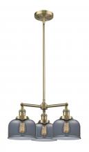 Innovations Lighting 207-AB-G73 - Bell - 3 Light - 22 inch - Antique Brass - Stem Hung - Chandelier