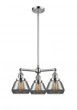 Innovations Lighting 207-PC-G173 - Fulton - 3 Light - 22 inch - Polished Chrome - Stem Hung - Chandelier