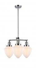 Innovations Lighting 207-PC-G661-7 - Bullet - 3 Light - 20 inch - Polished Chrome - Stem Hung - Chandelier