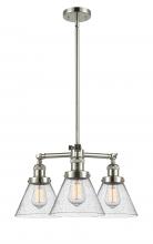 Innovations Lighting 207-PN-G44 - Cone - 3 Light - 22 inch - Polished Nickel - Stem Hung - Chandelier