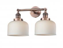 Innovations Lighting 208-AC-G71-LED - Bell - 2 Light - 19 inch - Antique Copper - Bath Vanity Light