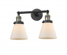 Innovations Lighting 208-BAB-G61 - Cone - 2 Light - 16 inch - Black Antique Brass - Bath Vanity Light