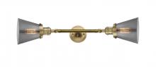 Innovations Lighting 208L-BB-G63 - Cone - 2 Light - 6 inch - Brushed Brass - Bath Vanity Light