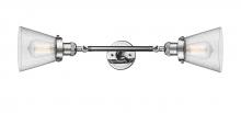Innovations Lighting 208L-PC-G64 - Cone - 2 Light - 6 inch - Polished Chrome - Adjustable Bath Vanity Light