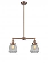 Innovations Lighting 209-AC-G142 - Chatham - 2 Light - 21 inch - Antique Copper - Stem Hung - Island Light