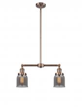 Innovations Lighting 209-AC-G53 - Bell - 2 Light - 21 inch - Antique Copper - Stem Hung - Island Light