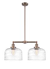 Innovations Lighting 209-AC-G713-L - Bell - 2 Light - 21 inch - Antique Copper - Stem Hung - Adjustable Island Light