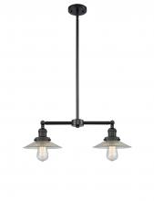 Innovations Lighting 209-BK-G2 - Halophane - 2 Light - 21 inch - Matte Black - Stem Hung - Island Light