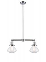 Innovations Lighting 209-PC-G322 - Olean - 2 Light - 22 inch - Polished Chrome - Stem Hung - Island Light