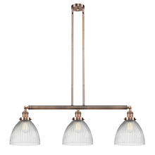 Innovations Lighting 213-AC-G222 - Seneca Falls - 3 Light - 39 inch - Antique Copper - Stem Hung - Island Light