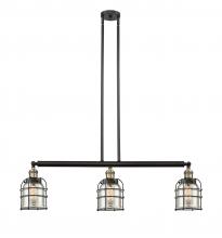 Innovations Lighting 213-BAB-G58-CE - Bell Cage - 3 Light - 39 inch - Black Antique Brass - Stem Hung - Island Light