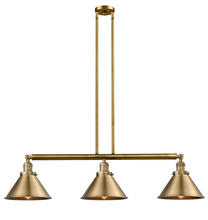 Innovations Lighting 213-BB-M10-BB - Briarcliff - 3 Light - 43 inch - Brushed Brass - Stem Hung - Island Light