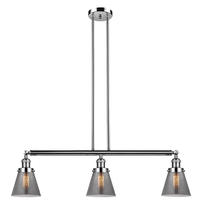 Innovations Lighting 213-PN-G63 - Cone - 3 Light - 39 inch - Polished Nickel - Stem Hung - Island Light