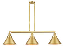 Innovations Lighting 213-SG-M10-SG - Briarcliff - 3 Light - 43 inch - Satin Gold - Stem Hung - Island Light