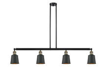 Innovations Lighting 214-BAB-M9-BK-LED - Addison - 4 Light - 50 inch - Black Antique Brass - Stem Hung - Island Light