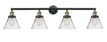 Innovations Lighting 215-BAB-G42 - Cone - 4 Light - 44 inch - Black Antique Brass - Bath Vanity Light