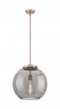 Innovations Lighting 221-1S-AC-G1213-16SM - Athens Deco Swirl - 1 Light - 16 inch - Antique Copper - Stem Hung - Pendant