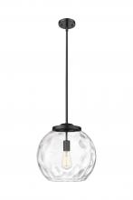 Innovations Lighting 221-1S-BK-G1215-14 - Athens Water Glass - 1 Light - 13 inch - Matte Black - Stem Hung - Pendant