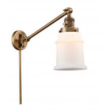 Innovations Lighting 237-BB-G181 - Canton - 1 Light - 8 inch - Brushed Brass - Swing Arm