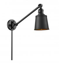 Innovations Lighting 237-BK-M9-BK - Addison - 1 Light - 8 inch - Matte Black - Swing Arm