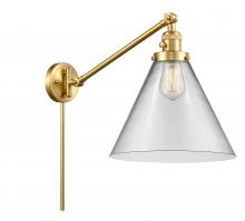 Innovations Lighting 237-SG-G42-L - Cone - 1 Light - 12 inch - Satin Gold - Swing Arm