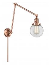 Innovations Lighting 238-AC-G202-6 - Beacon - 1 Light - 6 inch - Antique Copper -Adjustable Swing Arm