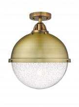 Innovations Lighting 288-1C-BB-HFS-124-BB - Hampden - 1 Light - 13 inch - Brushed Brass - Semi-Flush Mount