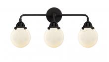 Innovations Lighting 288-3W-BK-G201-6-LED - Beacon - 3 Light - 24 inch - Matte Black - Bath Vanity Light