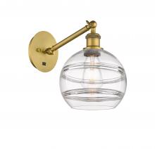 Innovations Lighting 317-1W-BB-G556-8CL - Rochester - 1 Light - 8 inch - Brushed Brass - Sconce