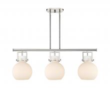  411-3I-PN-G410-10WH - Newton Sphere - 3 Light - 42 inch - Polished Nickel - Island Light