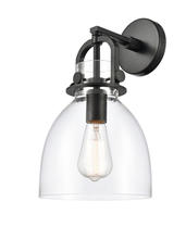 Innovations Lighting 412-1W-BK-8CL - Newton Bell - 1 Light - 8 inch - Matte Black - Sconce