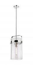 Innovations Lighting 413-1SM-PN-G413-1S-8CL - Pilaster - 1 Light - 8 inch Glass - Polished Nickel - Pendant