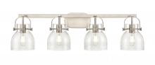 Innovations Lighting 423-4W-SN-G412-6SDY - Pilaster II Bell - 4 Light - 37 inch - Satin Nickel - Bath Vanity Light