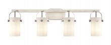 Innovations Lighting 423-4W-SN-G423-7WH - Pilaster - 4 Light - 35 inch - Brushed Satin Nickel - Bath Vanity Light