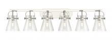 Innovations Lighting 423-6W-PN-G411-6SDY - Pilaster II Cone - 6 Light - 46 inch - Polished Nickel - Bath Vanity Light