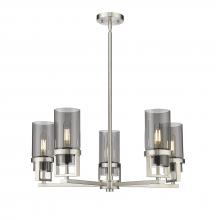 Innovations Lighting 426-5CR-SN-G426-8SM - Utopia - 5 Light - 24 inch - Satin Nickel - Chandelier