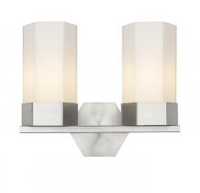 Innovations Lighting 427-2W-SN-G427-9WH - Claverack - 2 Light - 13 inch - Satin Nickel - Bath Vanity Light