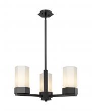 Innovations Lighting 427-3CR-BK-G427-9WH - Claverack - 3 Light - 22 inch - Matte Black - Pendant