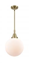 Innovations Lighting 447-1S-AB-G201-10-LED - Beacon - 1 Light - 10 inch - Antique Brass - Mini Pendant