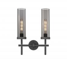 Innovations Lighting 471-2W-WZ-G471-12SM - Lincoln - 2 Light - 14 inch - Weathered Zinc - Bath Vanity Light