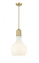 Innovations Lighting 492-1S-SG-G581-12 - Amherst - 1 Light - 12 inch - Satin Gold - Stem hung - Mini Pendant