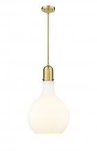 Innovations Lighting 492-1S-SG-G581-14 - Amherst - 1 Light - 14 inch - Satin Gold - Stem hung - Pendant