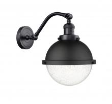 Innovations Lighting 515-1W-BK-HFS-84-BK - Hampden - 1 Light - 9 inch - Matte Black - Sconce