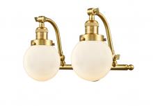 Innovations Lighting 515-2W-SG-G201-6-LED - Beacon - 2 Light - 16 inch - Satin Gold - Bath Vanity Light