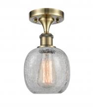 Innovations Lighting 516-1C-AB-G105 - Belfast - 1 Light - 6 inch - Antique Brass - Semi-Flush Mount