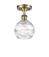 Innovations Lighting 516-1C-AB-G1213-6 - Athens Deco Swirl - 1 Light - 6 inch - Antique Brass - Semi-Flush Mount