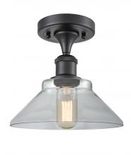 Innovations Lighting 516-1C-BK-G132 - Orwell - 1 Light - 8 inch - Matte Black - Semi-Flush Mount