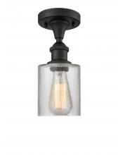  516-1C-OB-G112 - Cobbleskill - 1 Light - 5 inch - Oil Rubbed Bronze - Semi-Flush Mount