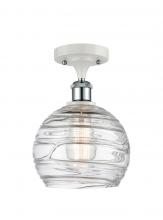 Innovations Lighting 516-1C-WPC-G1213-8 - Athens Deco Swirl - 1 Light - 8 inch - White Polished Chrome - Semi-Flush Mount